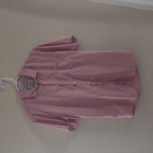 Craft + Flow button-down shirt men's size M Light red dot